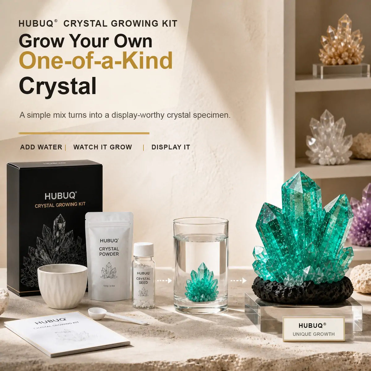 HUBUQ® Signature Crystal Growing Kit