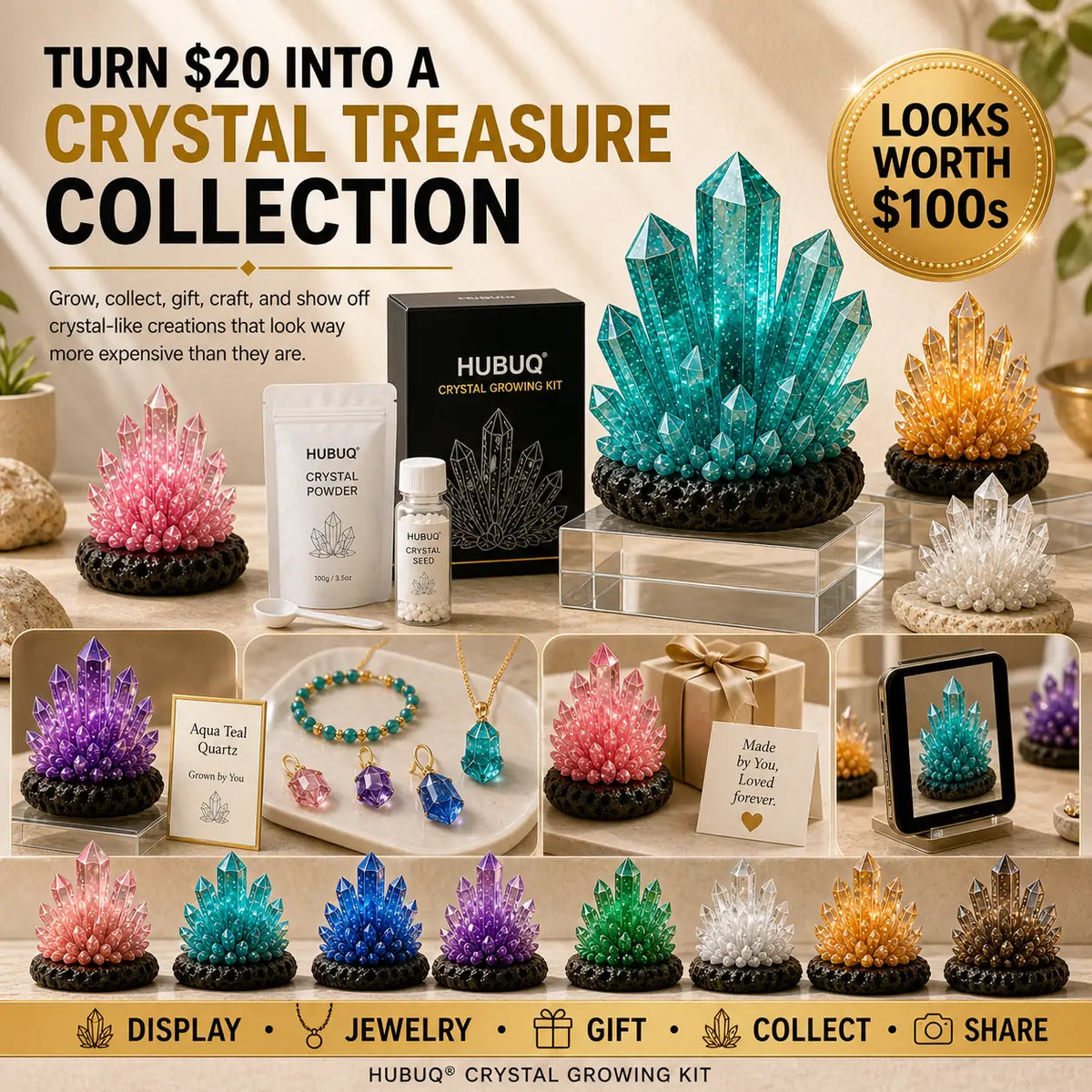 HUBUQ® Signature Crystal Growing Kit