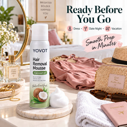 Yovot® Hair Removal Mousse – Full-Body Coconut Oil Foam for Smooth Skin